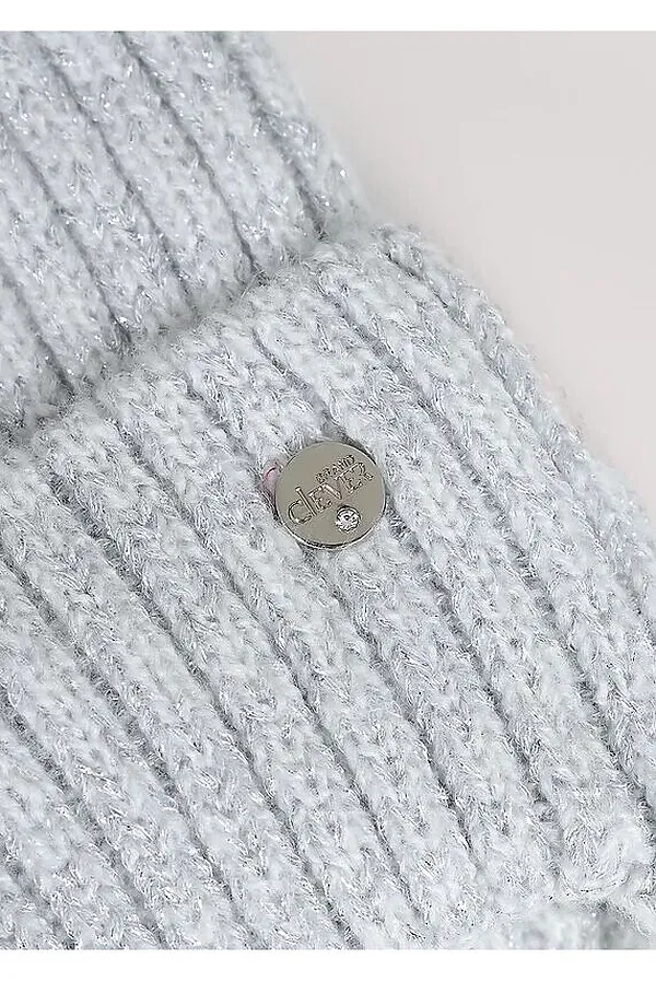 Шапка CLEVER, молочный/серый металлик - фото 2