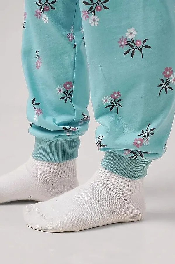 Пижама CLEVER, св.бирюзовый/т.коричневый - фото 2