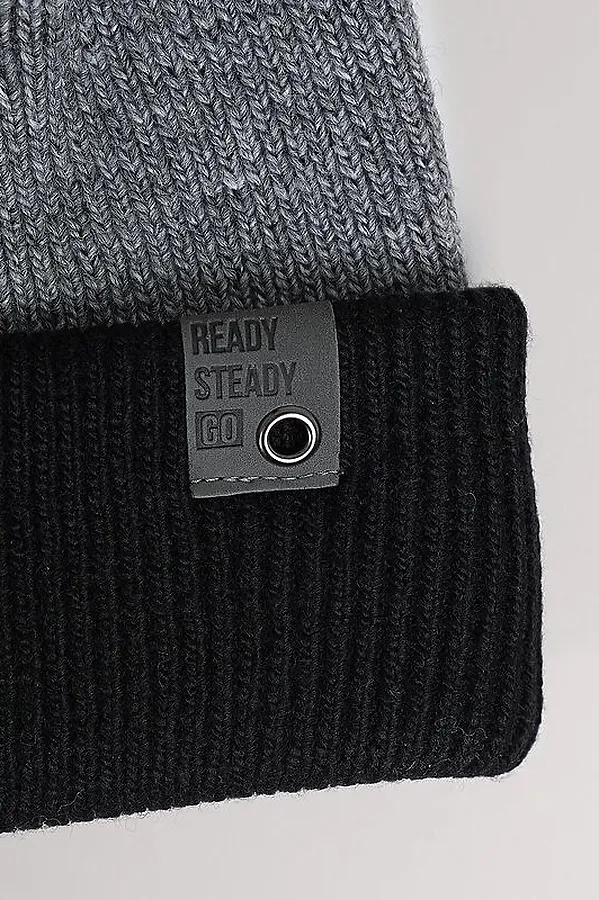 Шапка CLEVER, меланж серый/чёрный - фото 2