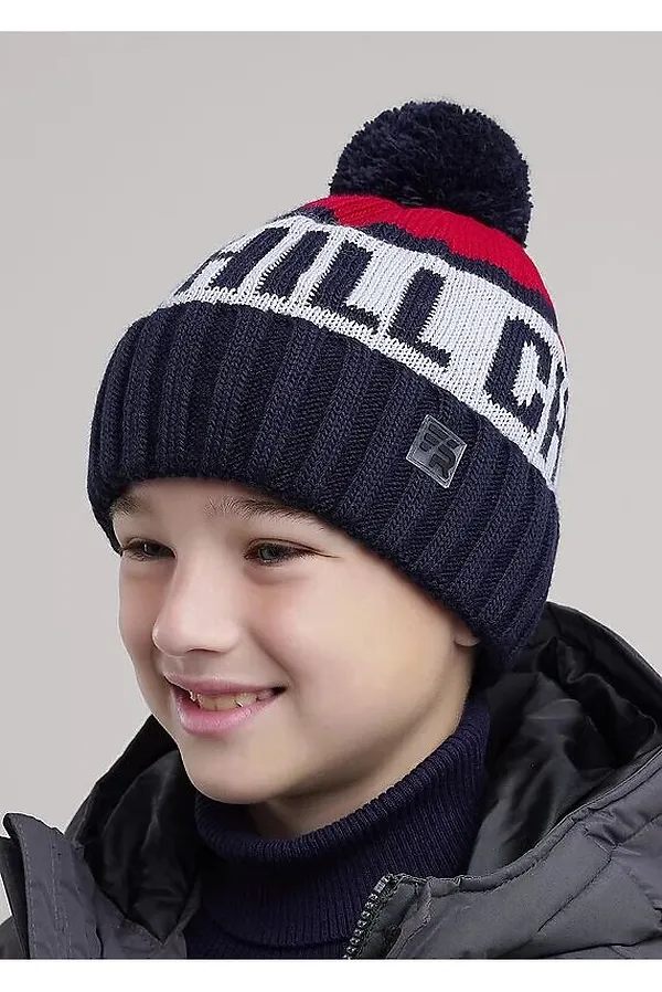 Шапка CLEVER, т.синий/красный - фото 2