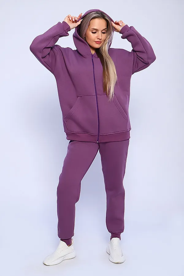 Костюм с брюками 688 НАТАЛИ, ежевичный - фото 2