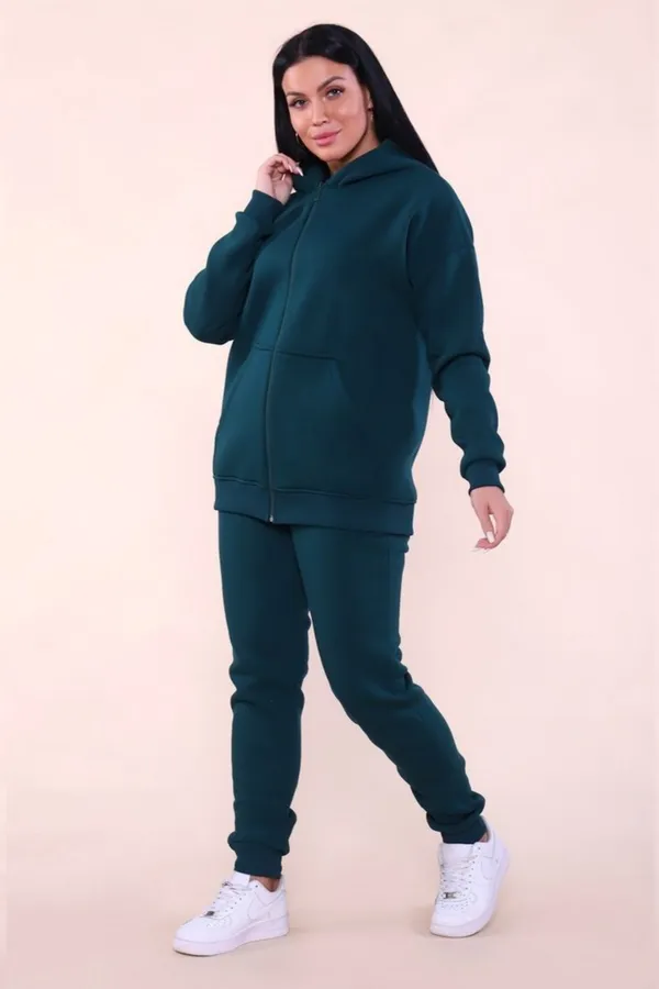 Костюм с брюками 688 НАТАЛИ, изумрудный - фото 2