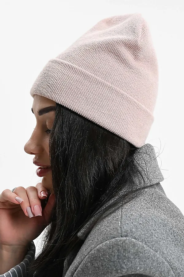 Шапка теплая в рубчик НАТАЛИ, розовый - фото 2