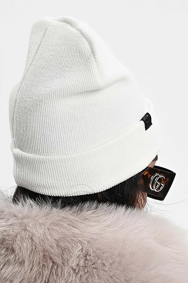 Шапка теплая в рубчик НАТАЛИ, белый - фото 2