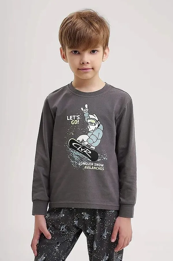 Пижама CLEVER, т.серый - фото 2