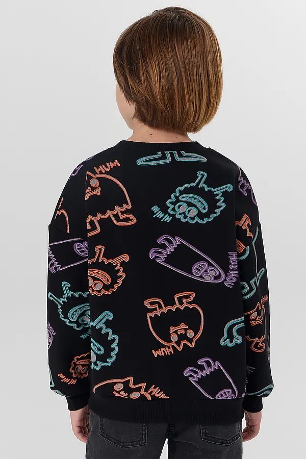 Свитшот MARK FORMELLE, призраки на черном - фото 2