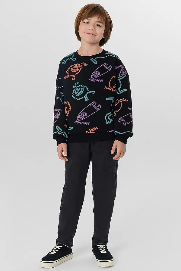 Свитшот MARK FORMELLE, призраки на черном - фото 2