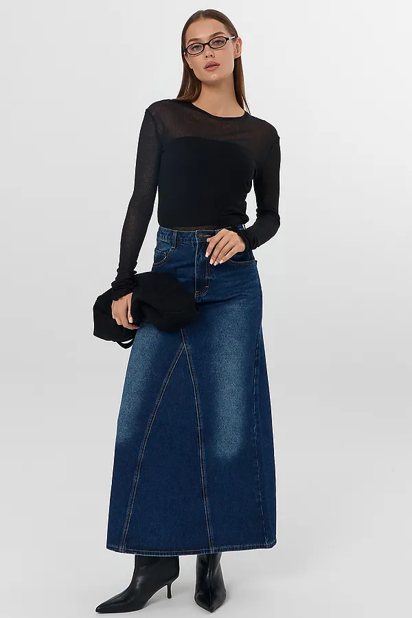 Юбка MARK FORMELLE, темно -синий - фото 2