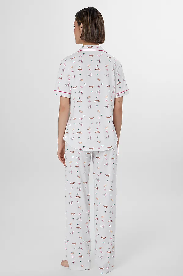 Пижама MARK FORMELLE, собачки на белом - фото 2