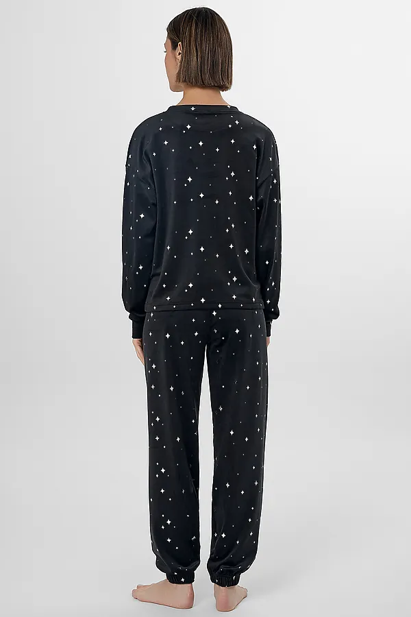 Пижама MARK FORMELLE, звезды на черном - фото 2
