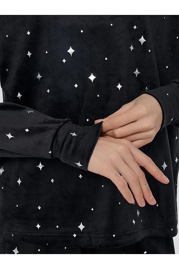 Пижама MARK FORMELLE, звезды на черном - фото 2
