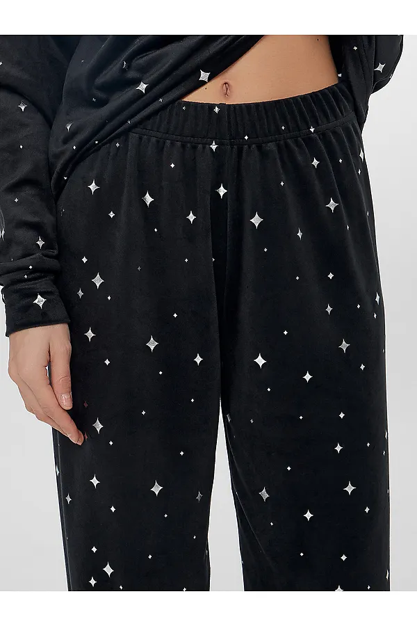 Пижама MARK FORMELLE, звезды на черном - фото 2
