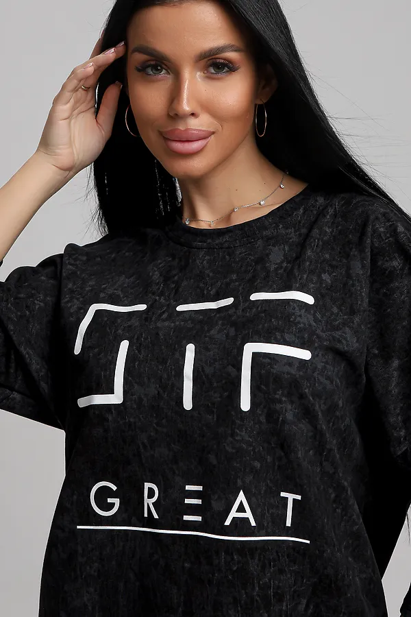 Свитшот 375702 НАТАЛИ, черный - фото 2