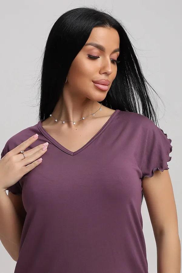 Пижама с шортами 375708 НАТАЛИ, сливовый - фото 2