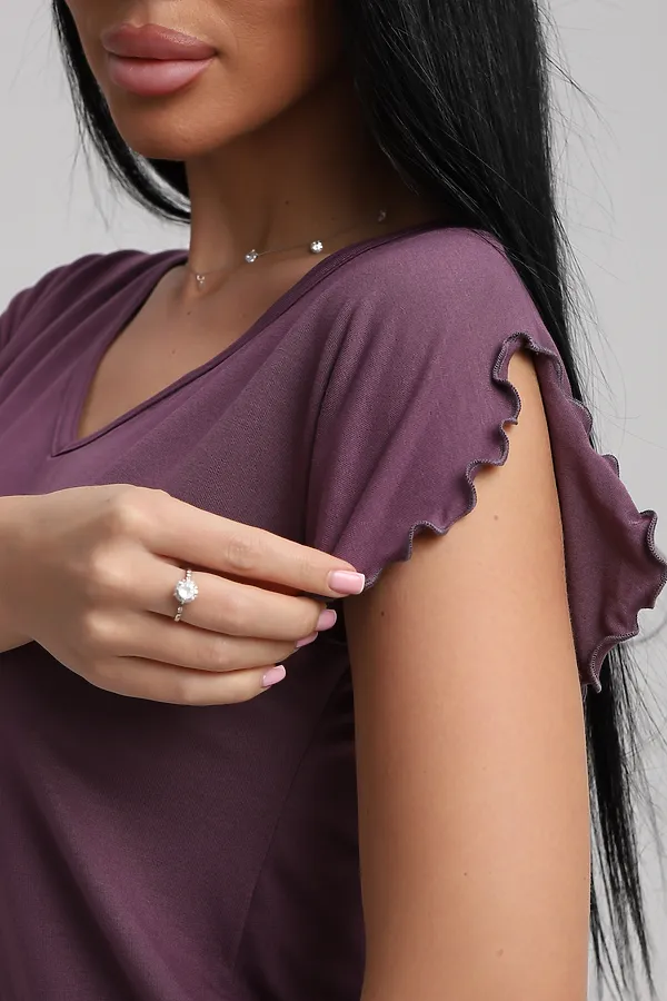 Пижама с шортами 375708 НАТАЛИ, сливовый - фото 2