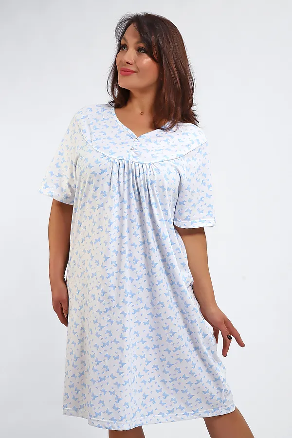 Сорочка 88126 НАТАЛИ, бабочки на белом - фото 2