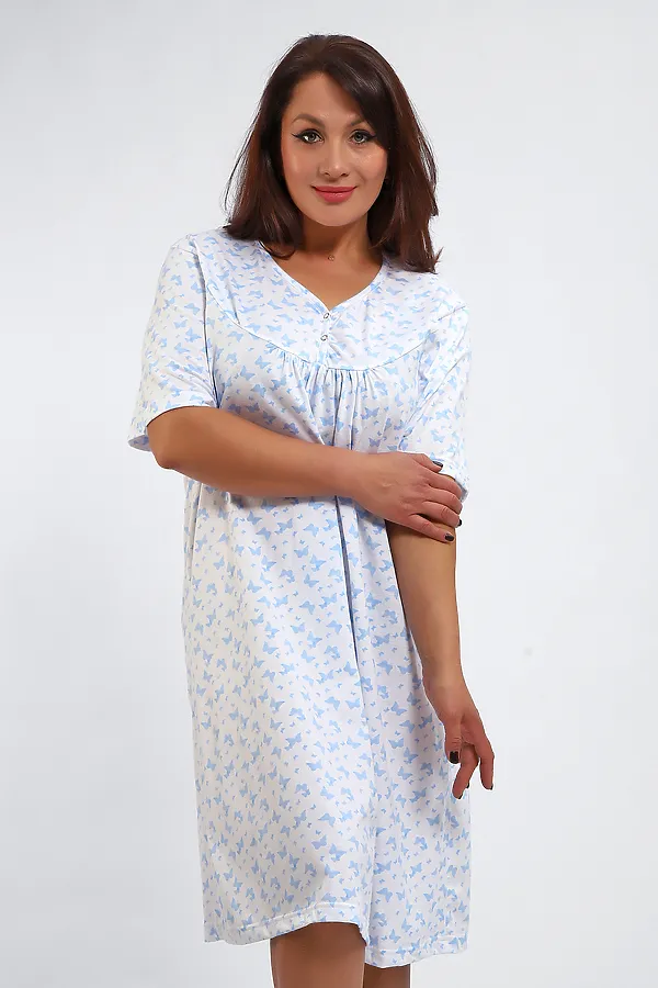 Сорочка 88126 НАТАЛИ, бабочки на белом - фото 2