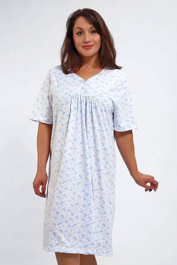 Сорочка 88126 НАТАЛИ, бабочки на белом - фото 2