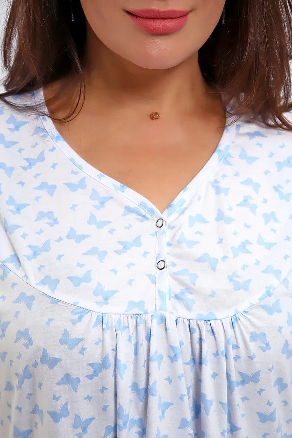 Сорочка 88126 НАТАЛИ, бабочки на белом - фото 2