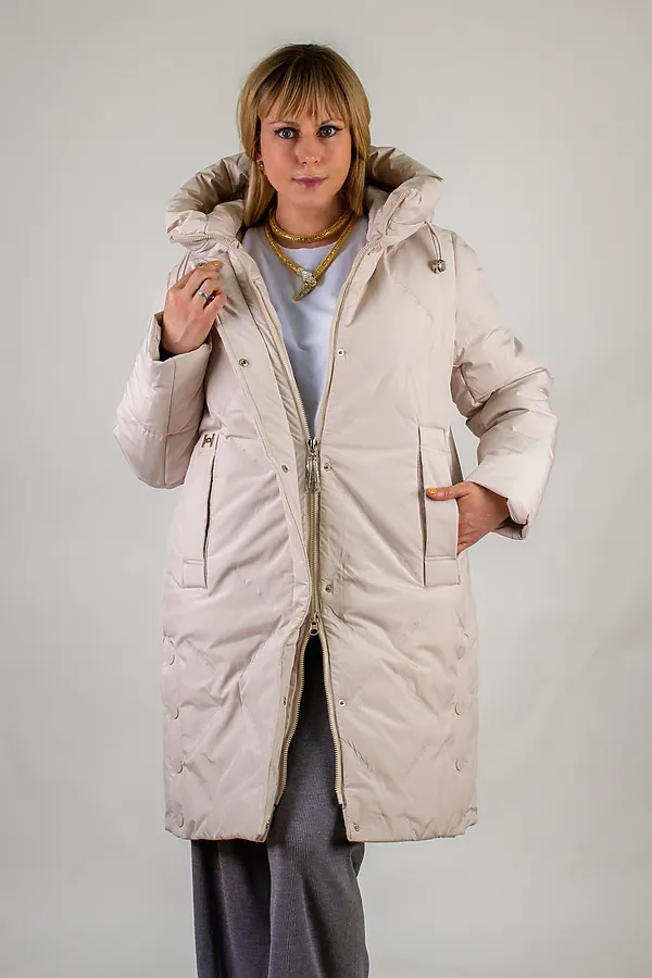 Куртка верблюжья шерсть, арт. 316 НАТАЛИ, светло-бежевый - фото 2