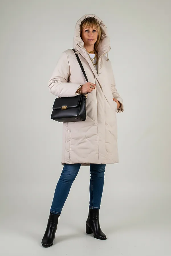 Куртка верблюжья шерсть, арт. 316 НАТАЛИ, светло-бежевый - фото 2