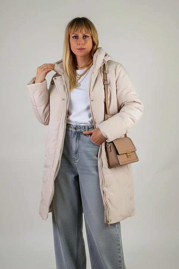 Куртка верблюжья шерсть, арт. 316 НАТАЛИ, светло-бежевый - фото 2