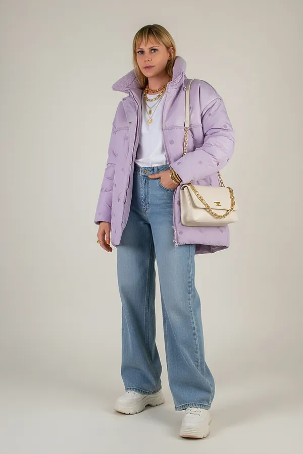 Куртка верблюжья шерсть арт. 318 НАТАЛИ, сиреневый - фото 2