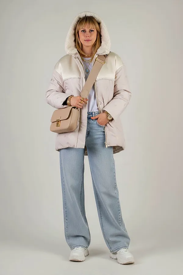 Куртка верблюжья шерсть арт. 318 НАТАЛИ, светло-бежевый - фото 2