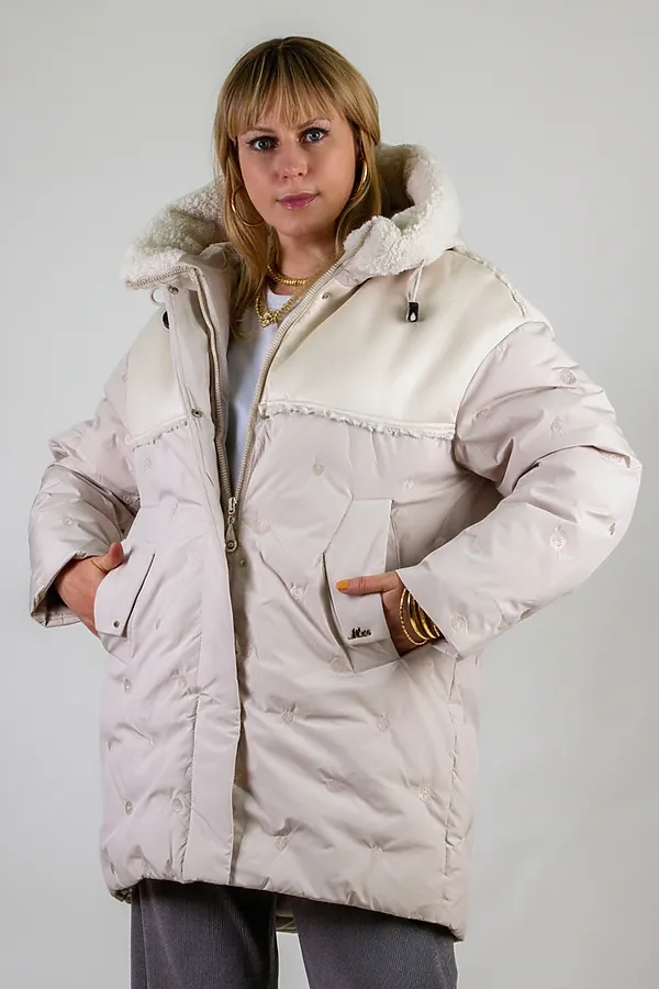 Куртка верблюжья шерсть арт. 318 НАТАЛИ, светло-бежевый - фото 2