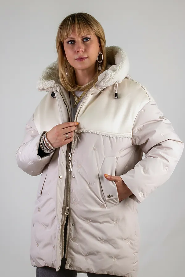 Куртка верблюжья шерсть арт. 318 НАТАЛИ, светло-бежевый - фото 2