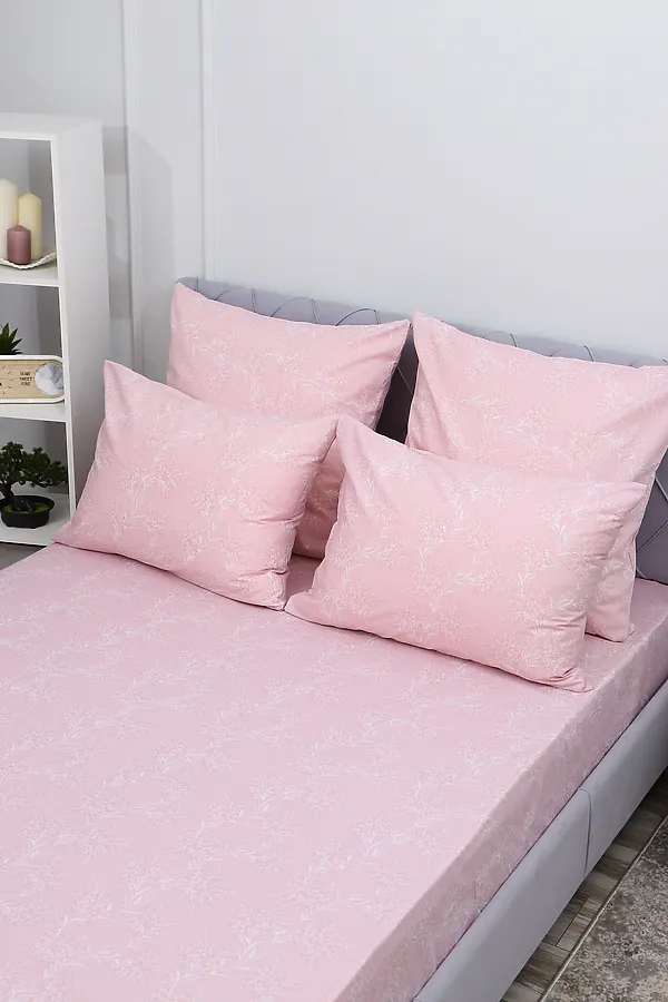 Простыня на резинке поплин Виола-компаньон НАТАЛИ, розовый - фото 2