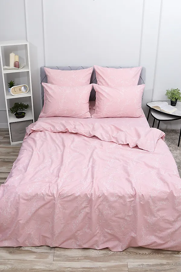 Простыня на резинке поплин Виола-компаньон НАТАЛИ, розовый - фото 2