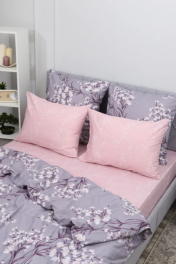 Простыня на резинке поплин Виола-компаньон НАТАЛИ, розовый - фото 2