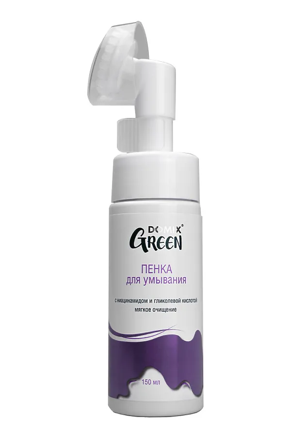 Domix Green Пенка для умывания с ниацинамидом и гликолевой кислотой, 150 мл KRISTALLER, белый - фото 2