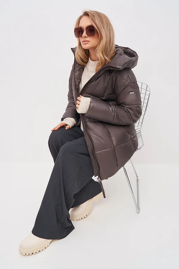 Пуховик HOOPS, коричневый - фото 2