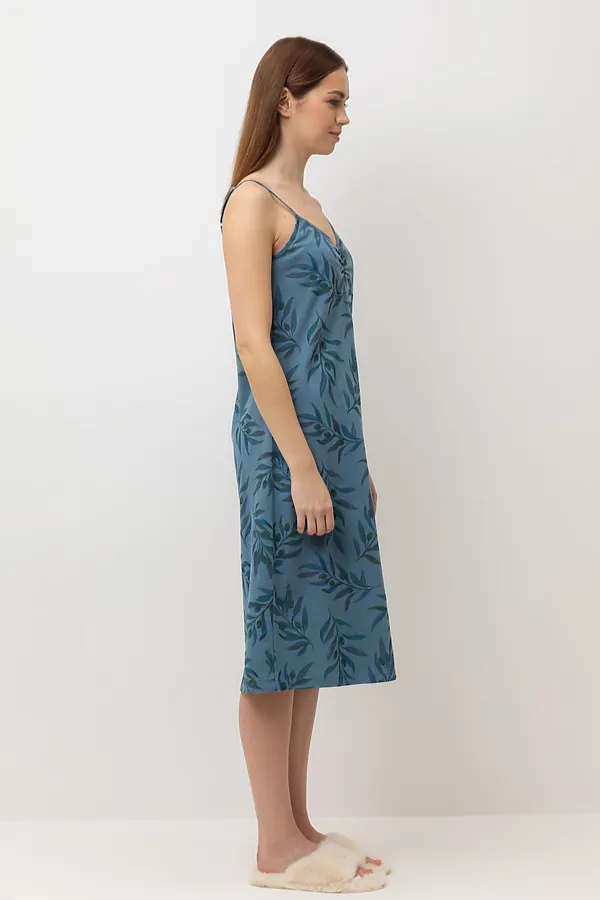 Сорочка VERY NEAT, голубой мираж,оливковая ветвь - фото 2