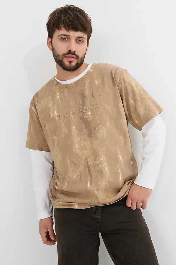 Футболка MARK FORMELLE, песочный tie dye - фото 2