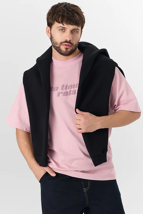 Футболка MARK FORMELLE, пыльный розовый +печать - фото 2