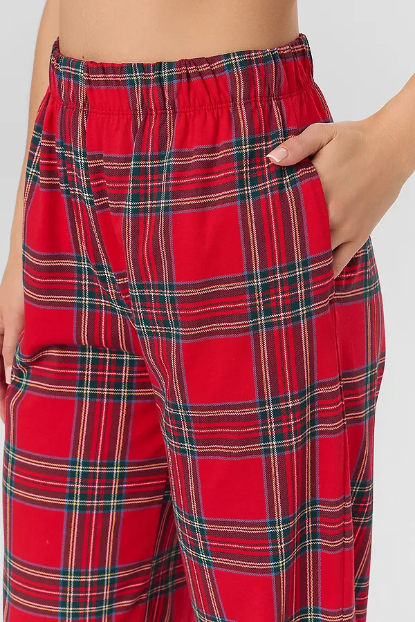 Брюки MARK FORMELLE, клетка на красном - фото 2