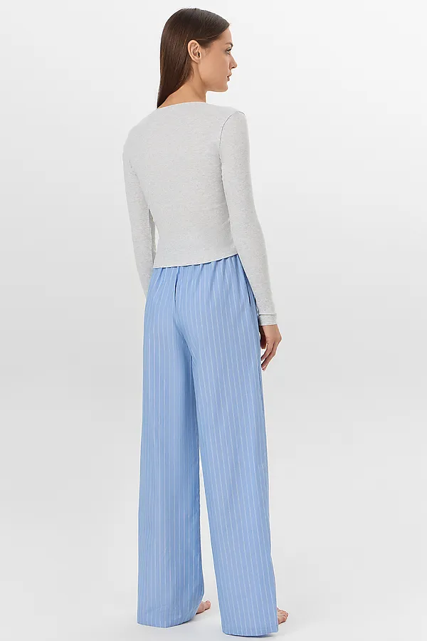 Пижама MARK FORMELLE, серый меланж 4306-а +белые полосы на т.голубом - фото 2