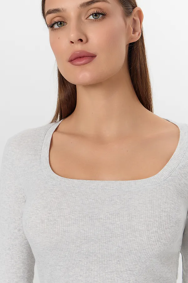 Пижама MARK FORMELLE, серый меланж 4306-а +белые полосы на т.голубом - фото 2