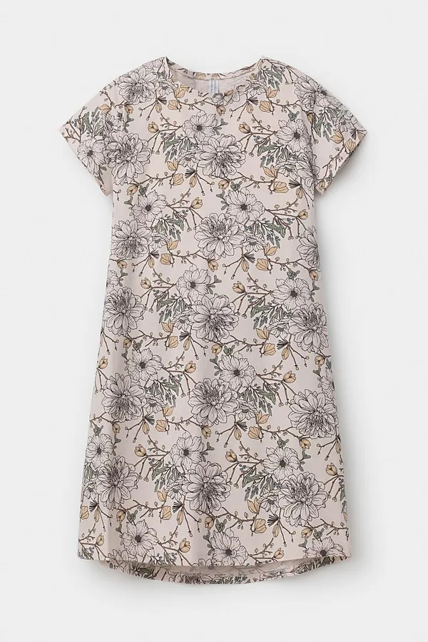 Сорочка VERY NEAT, бежевый,крупные цветы - фото 2