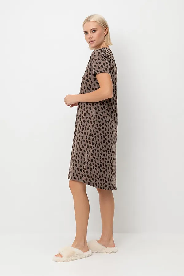 Сорочка VERY NEAT, коричневый меланж,пятна сафари - фото 2