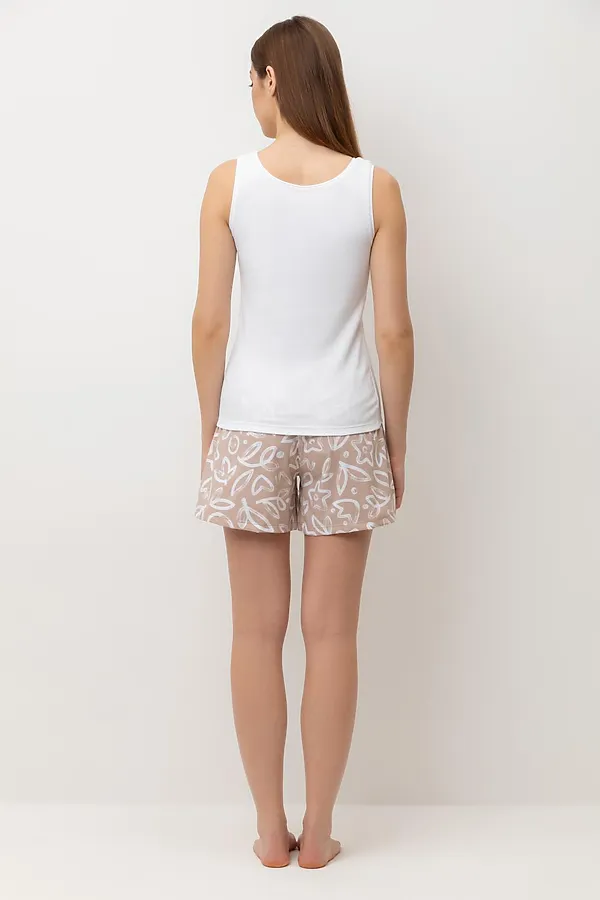 Пижама VERY NEAT, белый,абстрактные цветы - фото 2