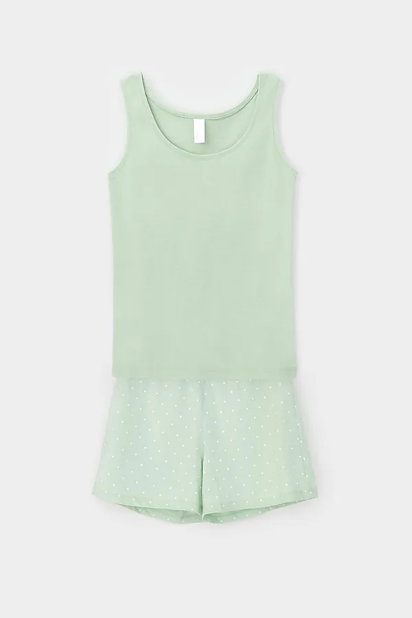 Пижама VERY NEAT, пастельно-зеленый,горошек - фото 2