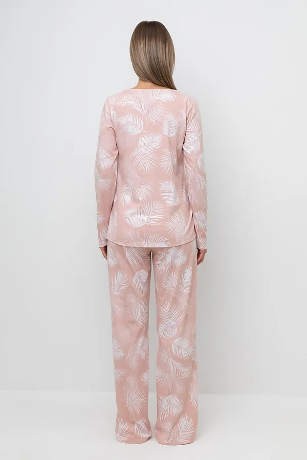 Пижама VERY NEAT, дымчатая роза,листья пальмы - фото 2