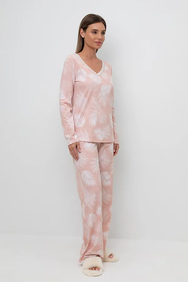 Пижама VERY NEAT, дымчатая роза,листья пальмы - фото 2