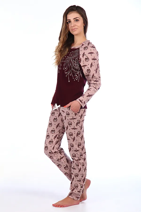 Костюм с брюками 146 НАТАЛИ, коричневый - фото 2