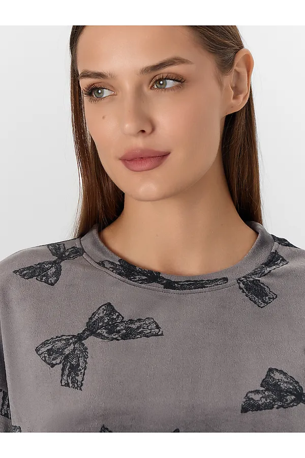 Пижама MARK FORMELLE, бантики на сером - фото 2