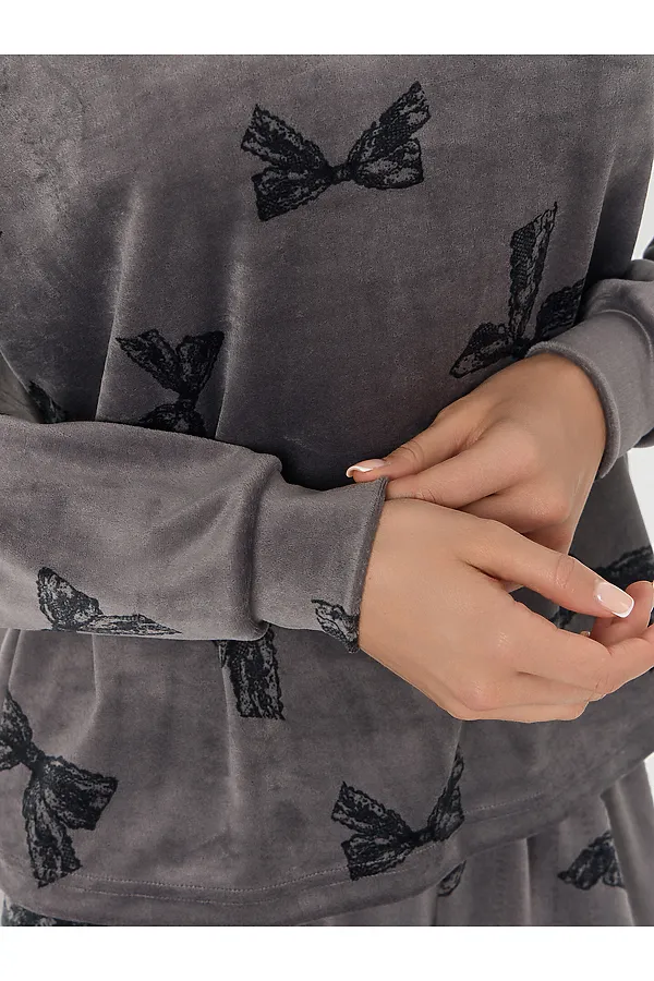 Пижама MARK FORMELLE, бантики на сером - фото 2